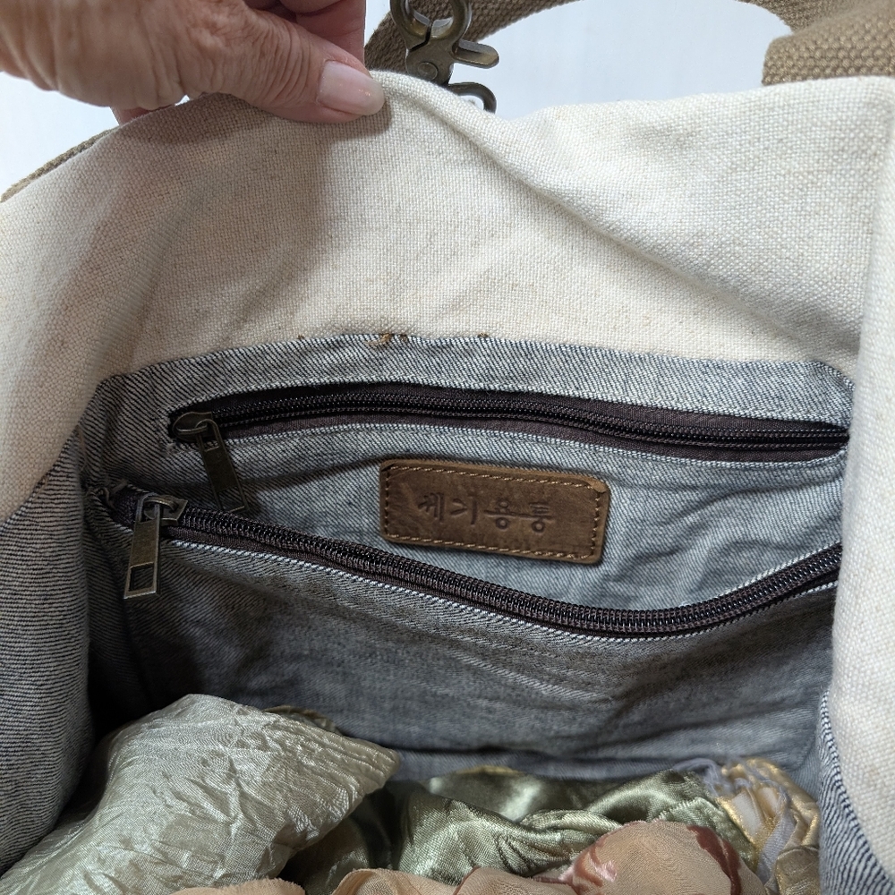 Canvas and Leather Bag Backpack Weekender - Picture 6 of 16